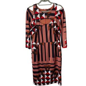 Geometric Cutout Midi Dress By Jete IX